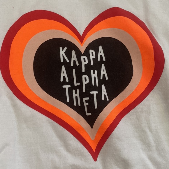 Kappa Alpha Theta Heart Crew Neck Pullover | Size M | Work Week - Picture 4 of 5